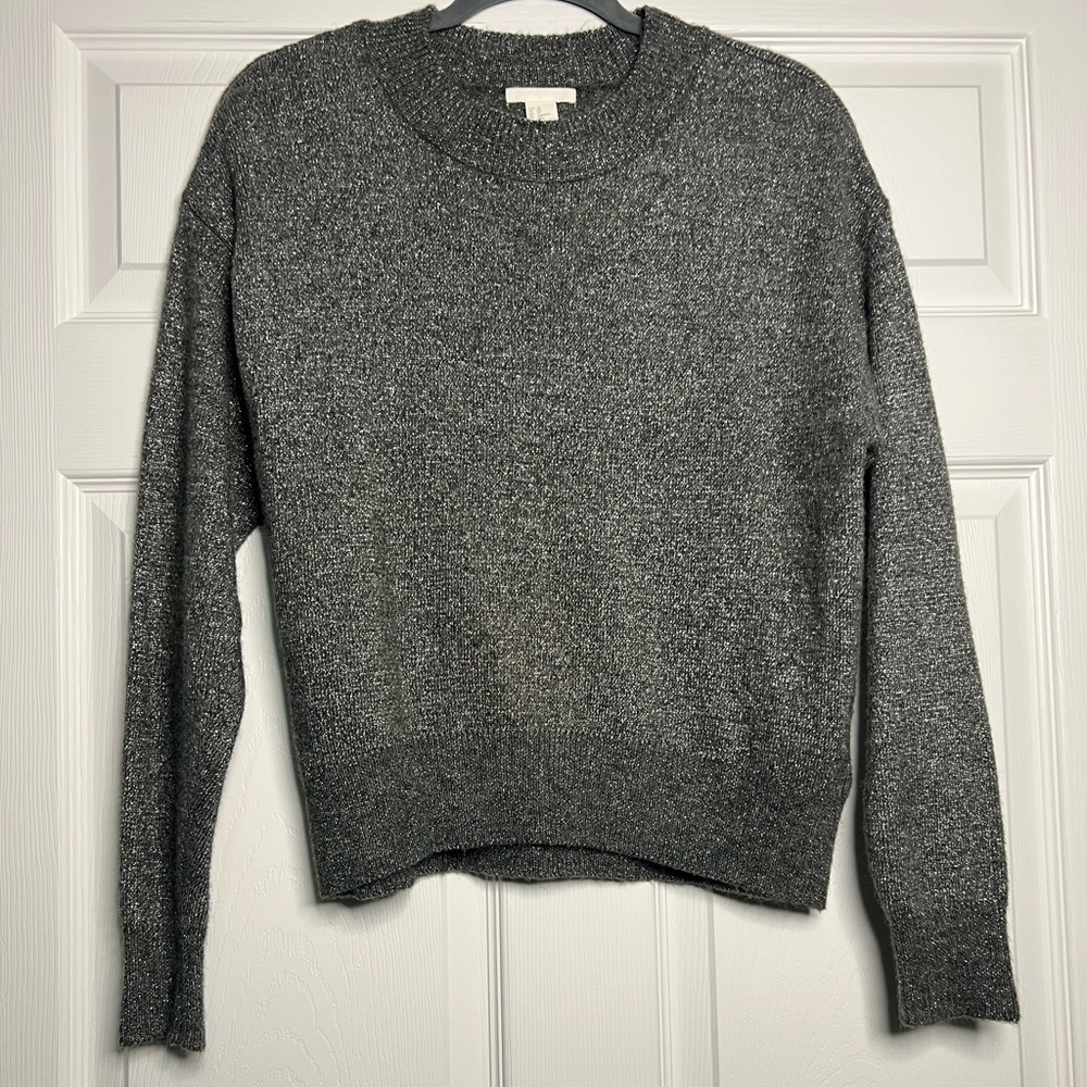 H&M Silver Sparkle Long Sleeve Shirt